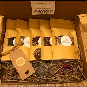 Herbal Tea Gift Box Set With Infuser, Flowering Tea, Loose Herbal Tea, Gift Set |