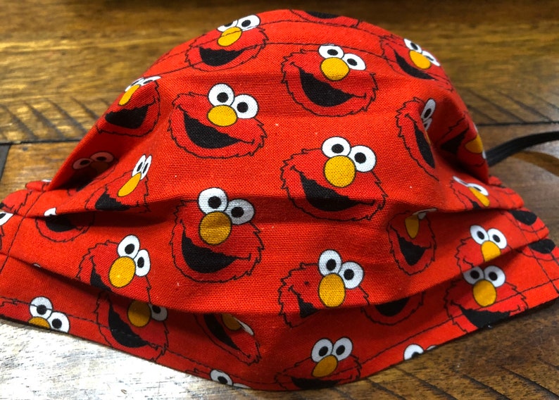 Elmo Faces Sesame Street Red Muppet Face Mask Handmade Adult | Etsy