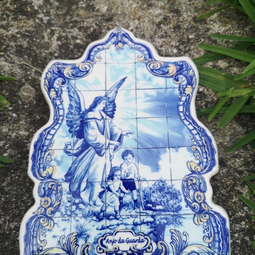 Anjo da Guarda // Guardian Angel // Religious tile // Religious Ceramic Tile