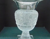 Lalique Versailles Clear Frosted signed Crystal Vase