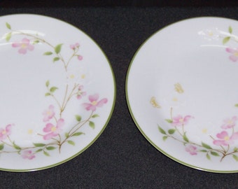 2 Noritake First Blush Salad Plates