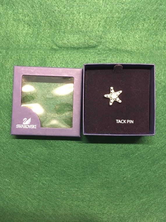 Swarovski Crystal Star Tack Pin - image 2