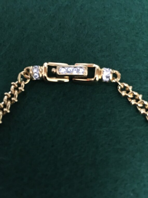Vintage Swarovski Crystal Gold Tone Necklace - image 4