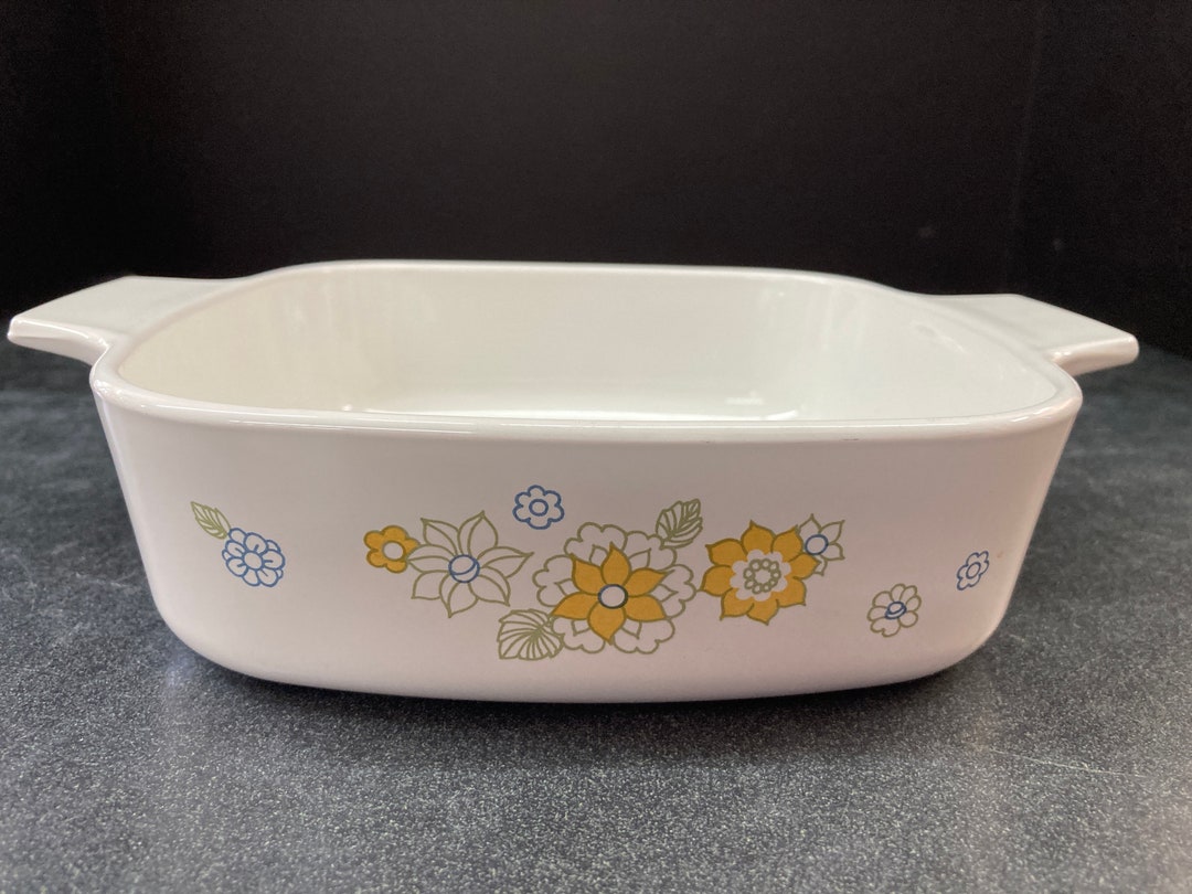 Corning Floral Bouquet A1B 1 Quart Casserole Dish Etsy