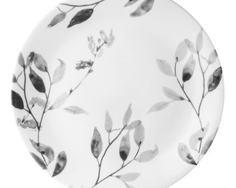 Corelle Misty Leaves 4 Luncheon Plates and 4 Soup cereal Bowls Etsy
