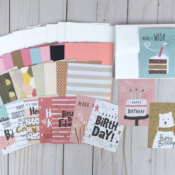 Birthday Card Making Kit for Adults, Birthday Card Kits, Make Your Own Card, Tween Craft Kit, DIY Card Kit, Birthday Cards Variety Pack
