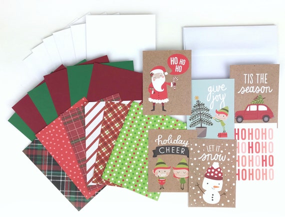 Download Christmas Card Making Kit Christmas Crafts For Adults Diy Etsy PSD Mockup Templates