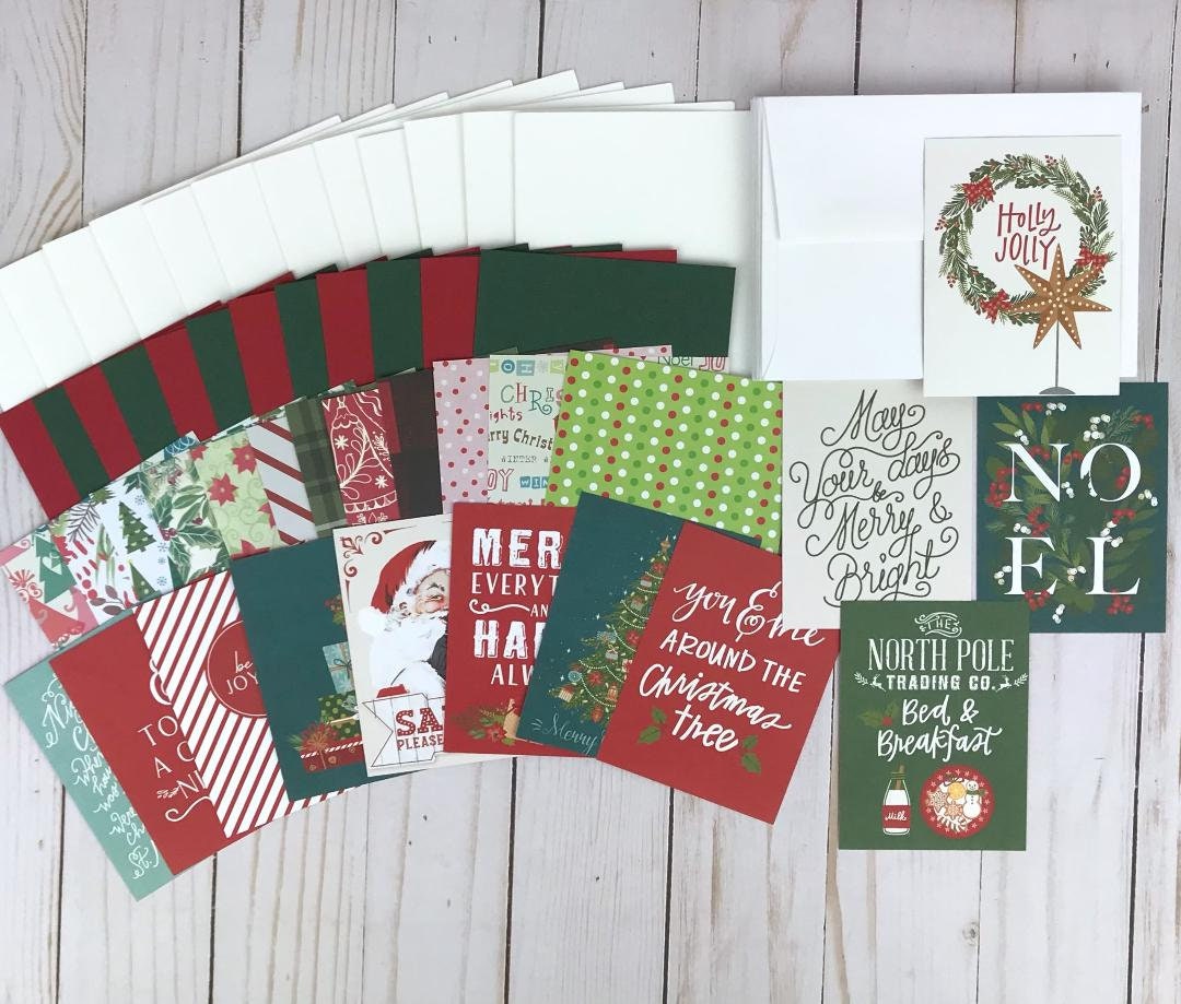 Christmas Card Kit, Christmas Card Making Kit for Adults, DIY Card Kit