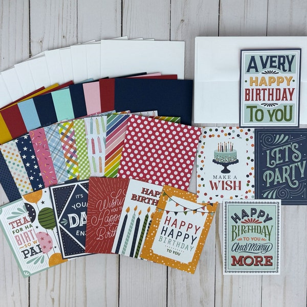 Birthday Card Making Kit, Make Your Own Cards, DIY Card Kit, Birthday Card Kit, Crafts for Elderly, Masculine Birthday Cards, Easy DIY Craft