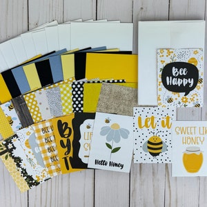 Bee Card Kit DIY, Card Making Kit for Adults, Handmade Card Kit, Summer Craft Kit, Easy DIY Craft, Card Kits to Make, Greeting Card Kit Gift