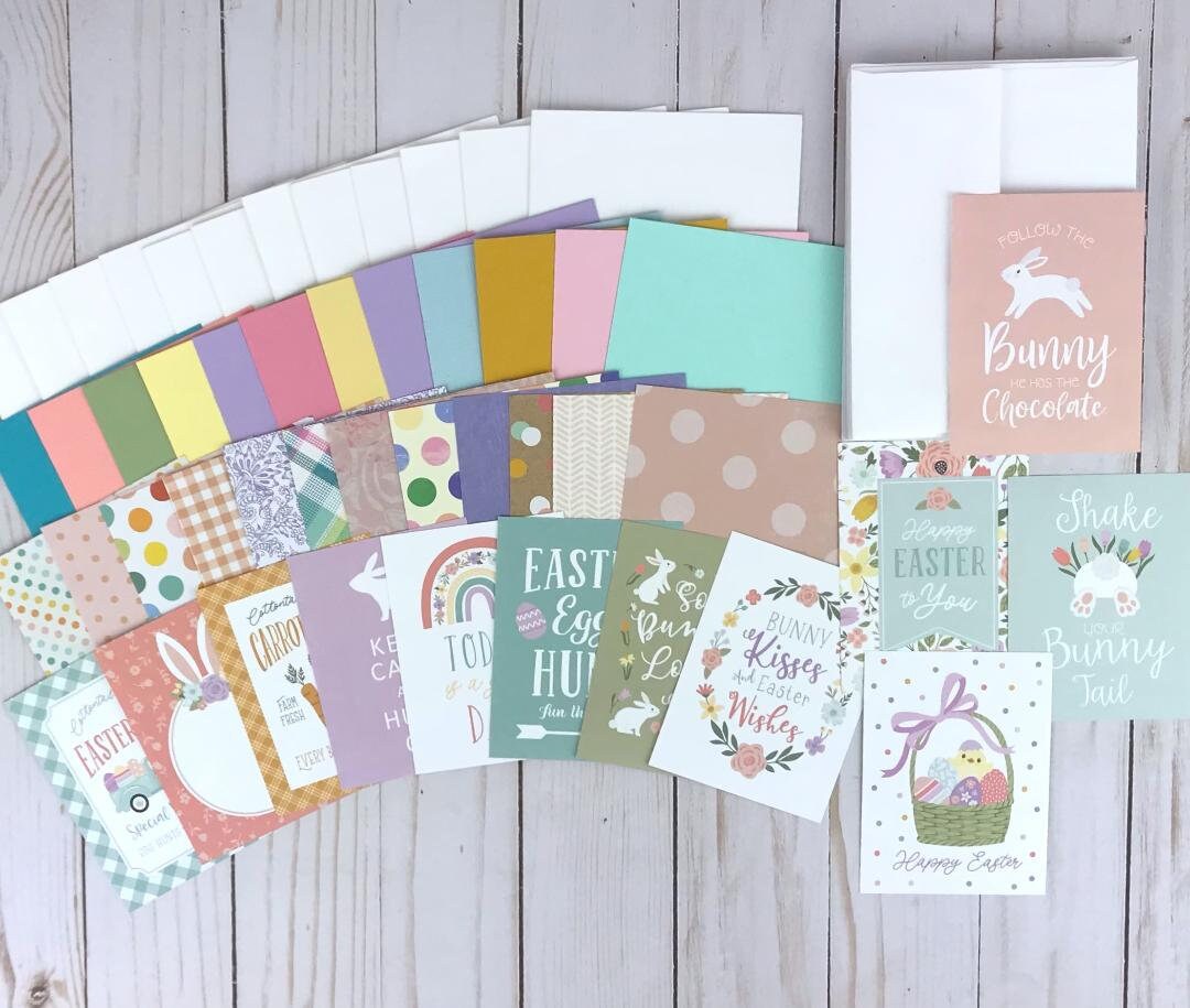 Easter Card Making Kit for Adults, DIY Easter Cards for Kids, Easy DIY Crafts Card Kit, Crafts