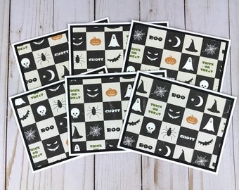 Halloween Note Cards Set, Spooky Halloween Cards, Halloween Greeting Cards, Halloween Stationery, Halloween Penpal, Fun Halloween Cards