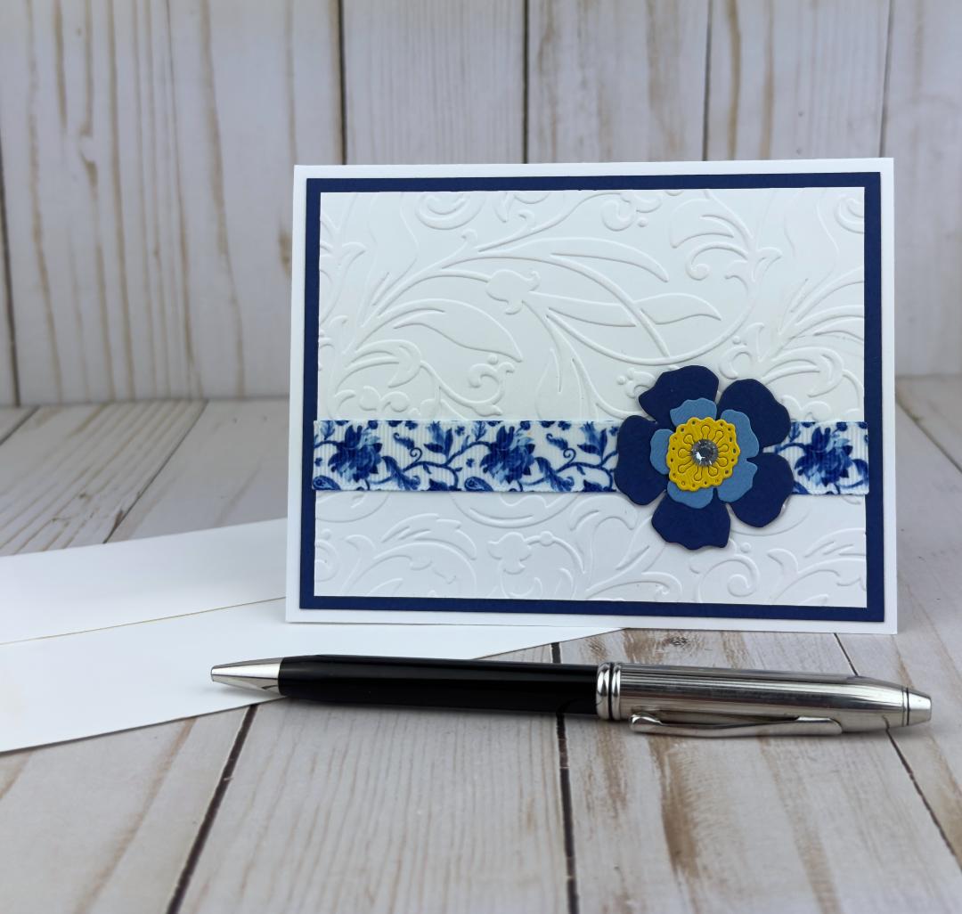 Blue and White Floral Card Making Kit for Adults to DIY 6 Greeting ...
