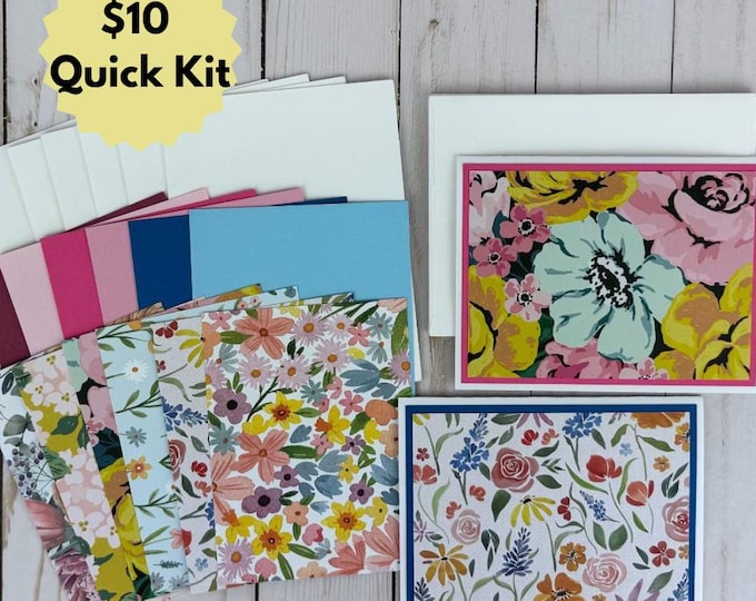 Floral Card Making Kit for Adults to DIY Greeting Cards, Flower Card ...