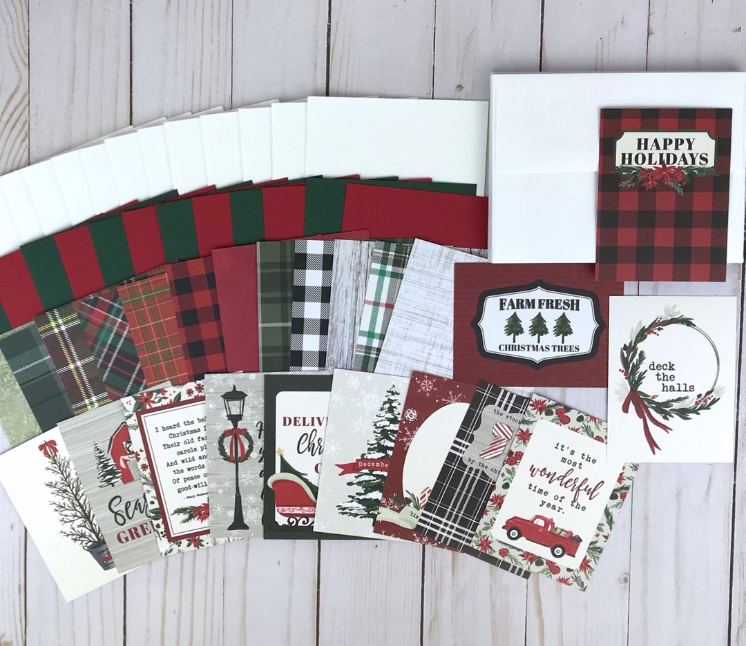 Christmas Card Kit Card Making Kit for Adults Holiday Card Etsy