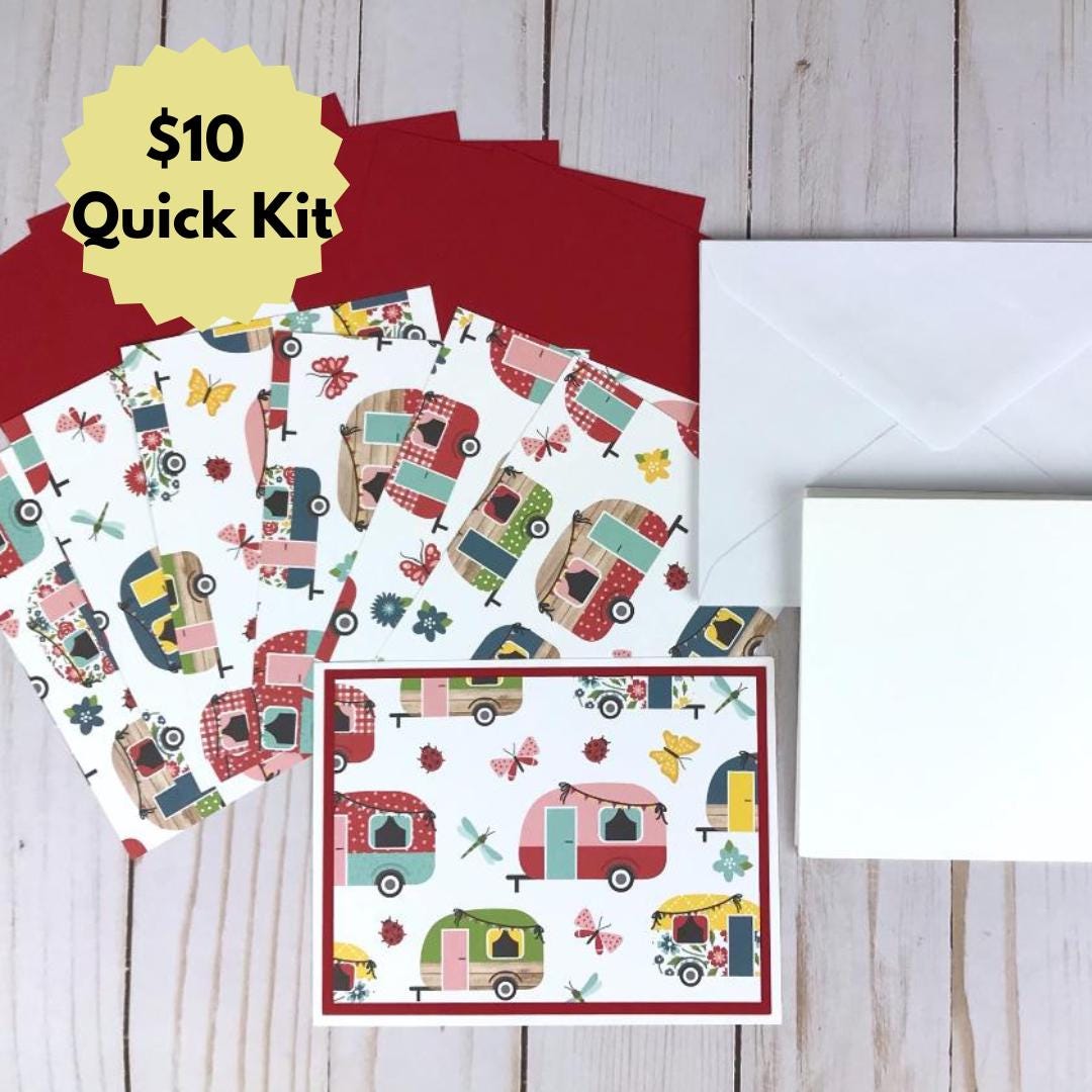 Cute Camper DIY Card Making Kit for Adults, Summer Greeting Card Kits ...