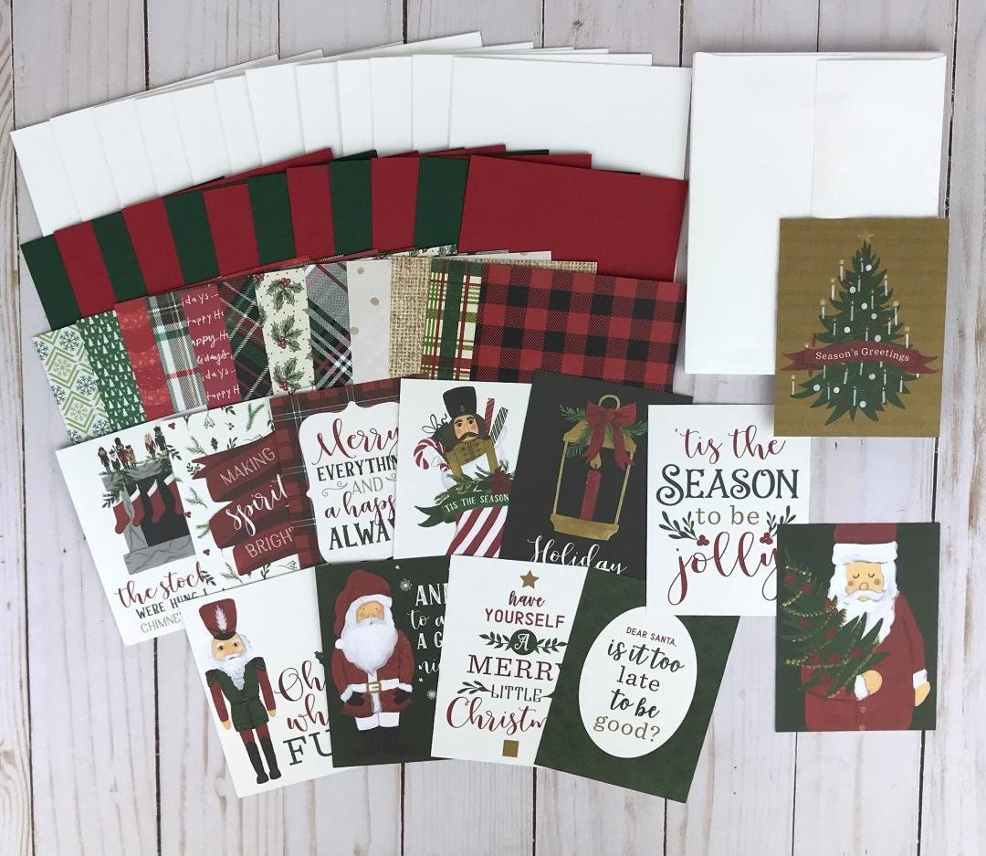 Christmas Card Kit, Holiday Craft Kit, Christmas Card Making Kit for