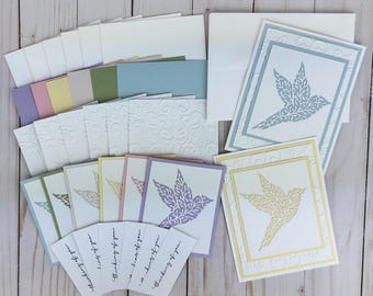 Kits de tarjetas de condolencias DIY, kit para hacer tarjetas para adultos, regalo de duelo, tarjeta de colibrí, crea tus propias tarjetas, manualidades fáciles de hacer, kit para hacer tarjetas
