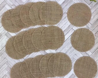 burlap circles for centerpieces