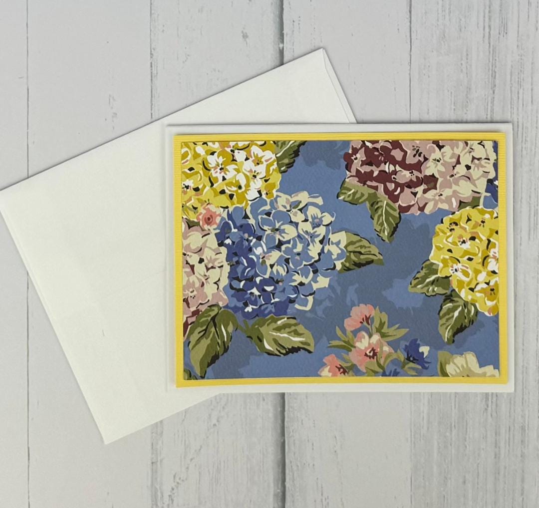 Hydrangea Flower Card Making Kit for Adults to DIY 6 Handmade A2 Cards ...