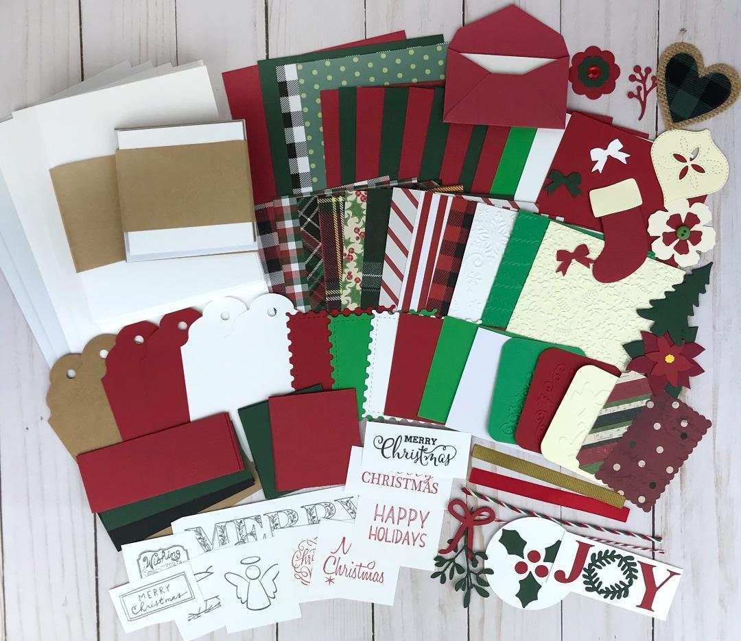 Christmas Card Making Kit for Adults, Card Making Supplies, Handmade