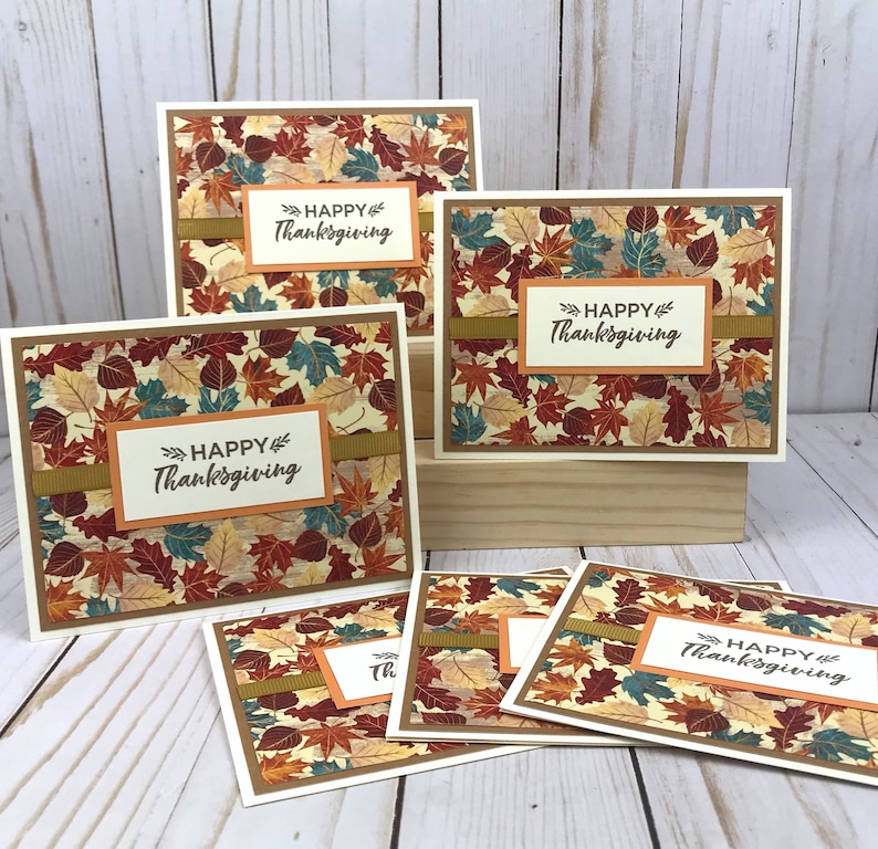 Thanksgiving Card Making Kits for Adults to DIY 6 Fall Leaves Cards ...