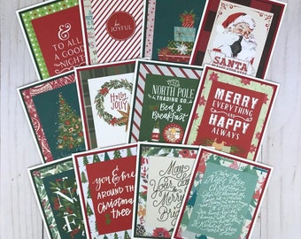 Traditional Christmas Card Set, Blank Christmas Cards, Variety Pack Cards, Bulk Christmas Cards, Christmas Thank You Notes, Holiday Card Set