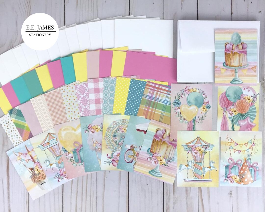 Birthday Card Making Kit Birthday Card Kits Beginner Craft Etsy