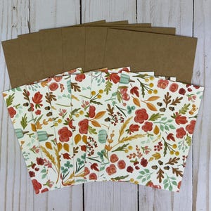 Thanksgiving Card Making Kit for Adults to DIY 6 Autumn Floral Greeting Cards, Fall Card Making Supplies Easy DIY Craft Kit for Beginners immagine 5