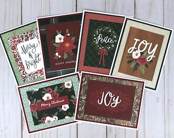Christmas Card Set, Holiday Card Pack, Assorted Christmas Cards, Christmas Note Cards Set, Holiday Stationery, Christmas Greeting Cards