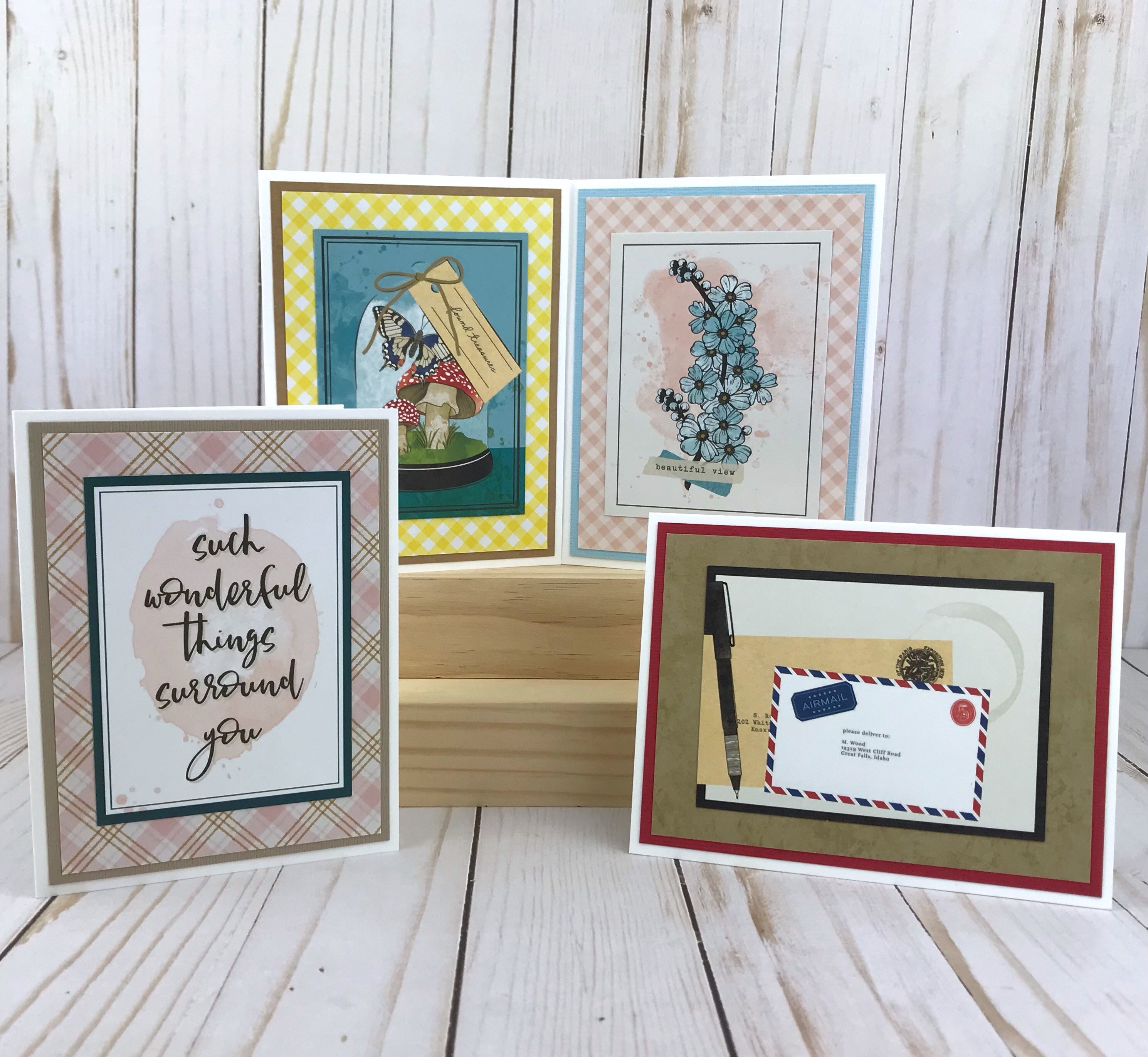 Card Making Kit for Adults, Botanical Card Kits DIY, Beginner Craft Kit,  Make Your Own Card, Summer Craft Kit, Cardmaking Supplies, Eas