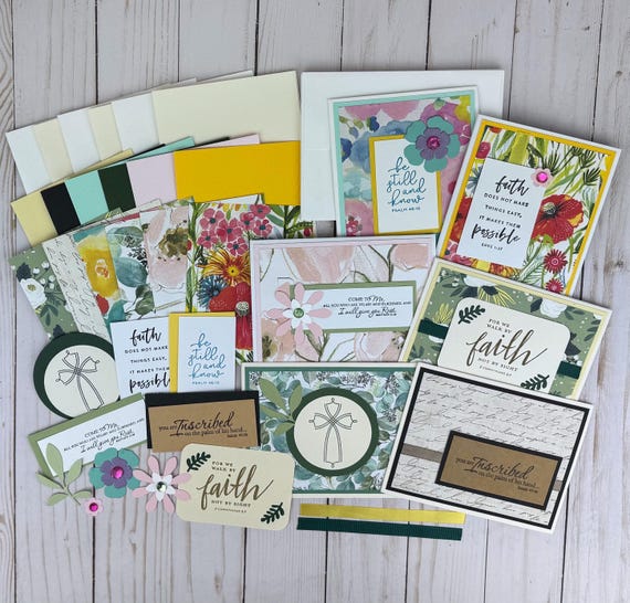 Religious Card Making Kit for Adults, Bible Verse Card Kit DIY, Beginner Craft Kit, Handmade Card Kits, Easy DIY Craft, Greeting Card Kit