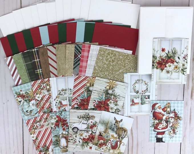 Christmas Card Kit, Christmas Card Making Kit for Adults, Handmade Card
