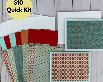 Mod Retro Style Card Making Kit for Adults to DIY Greeting Cards, Card Making Supplies Craft Kit to Make Your Own Cards for Beginners