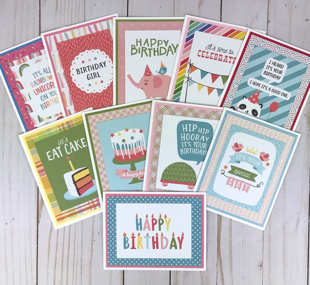 Birthday Card Variety Pack Birthday Cards for Little Girls Etsy