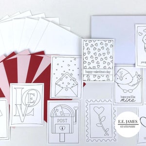 Old-fashioned Valentine Card Craft Kit 20-30 Cards 