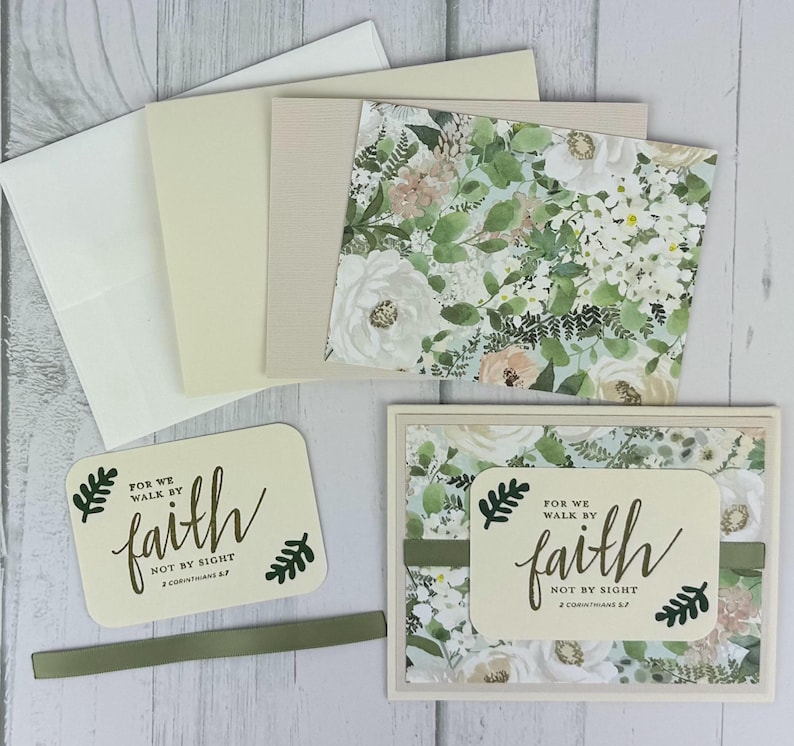 Religious Card Making Kit for Adults, Bible Verse Card Kit DIY, Beginner Craft Kit, Handmade Card Kits, Easy DIY Craft, Greeting Card Kit image 4