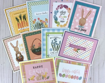 Easter Greeting Cards, Easter Cards Pack, Blank Note Cards, Spring Card Assortment, Spring Greeting Cards Set, Bunny Easter Card, Easter Egg