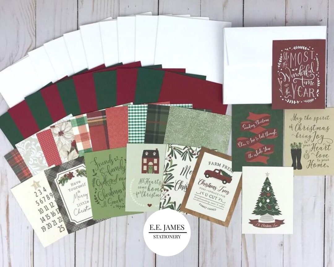Christmas Card Making Kit, Christmas Cards DIY, Christmas Craft Kit for