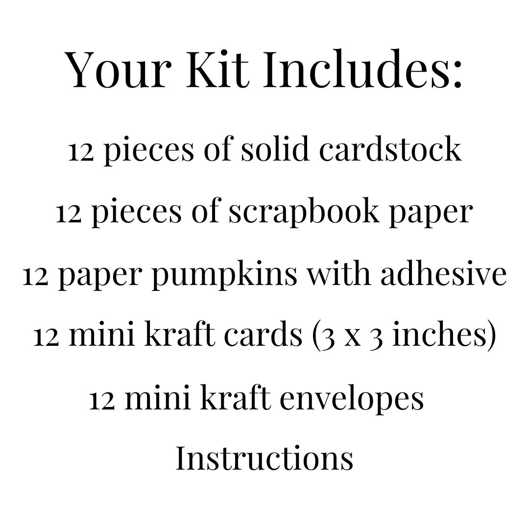 Mini Fall Card Kit, Thanksgiving Craft Kit, Card Making Kit for Adults ...