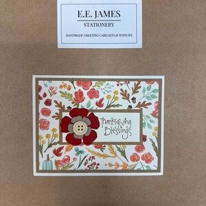 Thanksgiving Card Making Kit for Adults to DIY 6 Autumn Floral Greeting Cards, Fall Card Making Supplies Easy DIY Craft Kit for Beginners immagine 15