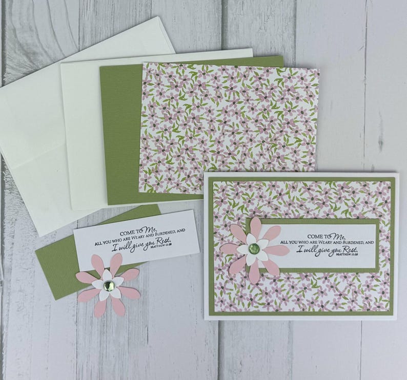 Religious Card Making Kit for Adults, Bible Verse Card Kit DIY, Beginner Craft Kit, Handmade Card Kits, Easy DIY Craft, Greeting Card Kit image 9