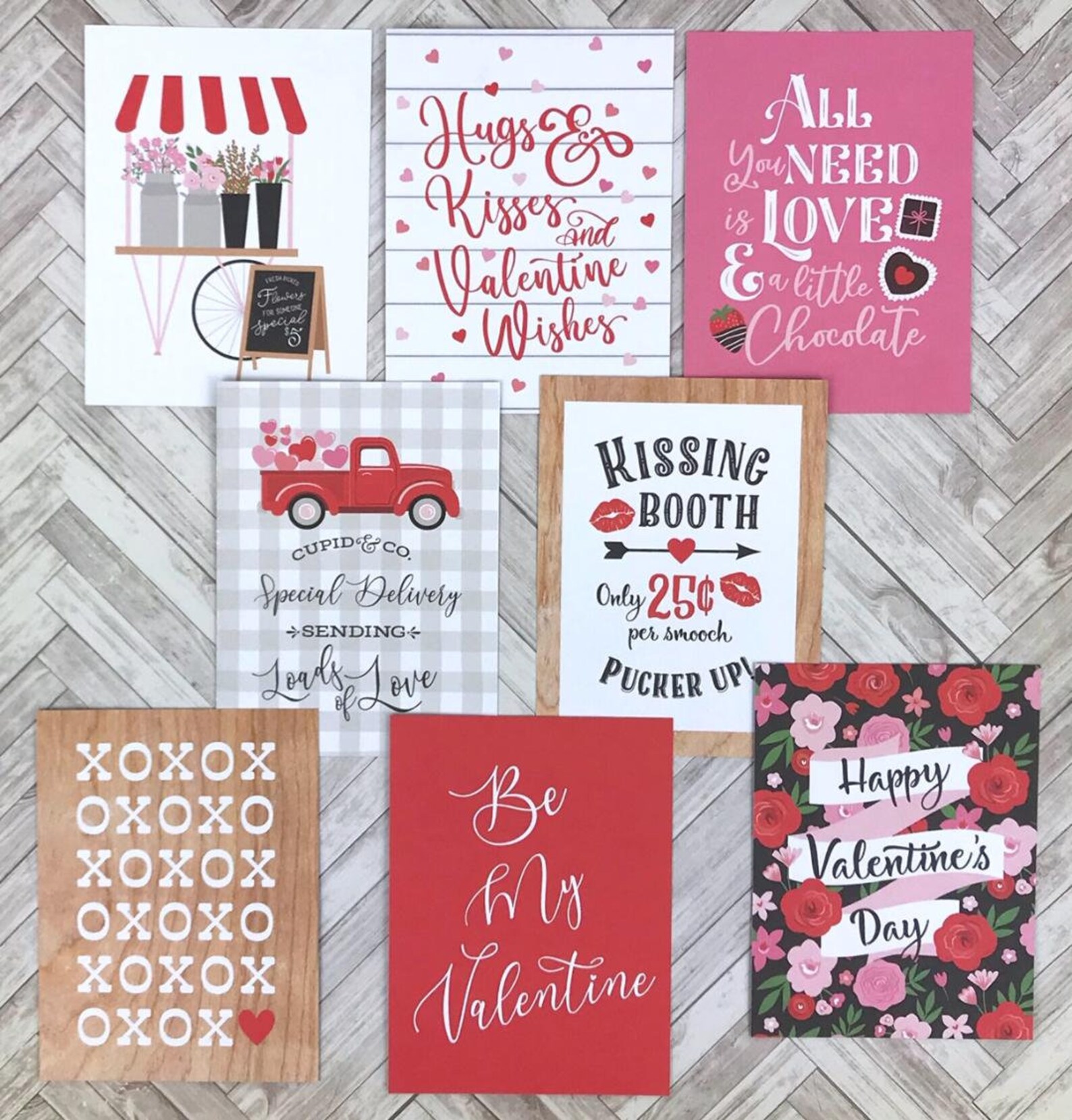 Valentine Card Making Kit for Adults DIY Valentines Kit Etsy