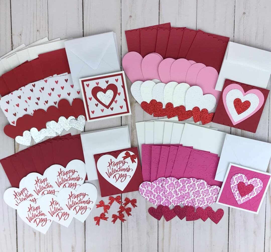 Valentine Card Making Kit, Valentine Card Kit, Mini Valentine Card Kit