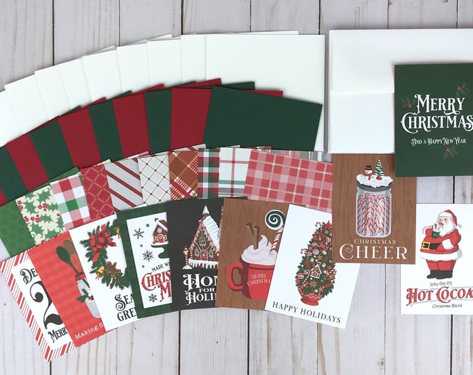 Christmas Card Making Kit, Easy Christmas Craft, DIY Christmas Cards