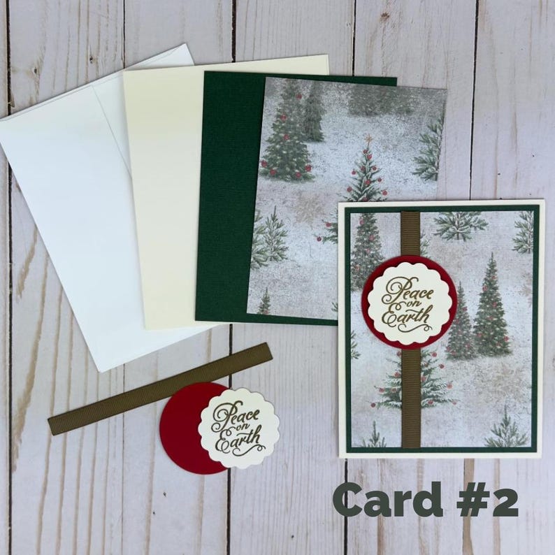 Kit para hacer tarjetas de Navidad, kit de manualidades navideñas, kit para hacer tarjetas para adultos, kits para hacer tus propias tarjetas, suministros para hacer tarjetas, creación de tarjetas imagen 5