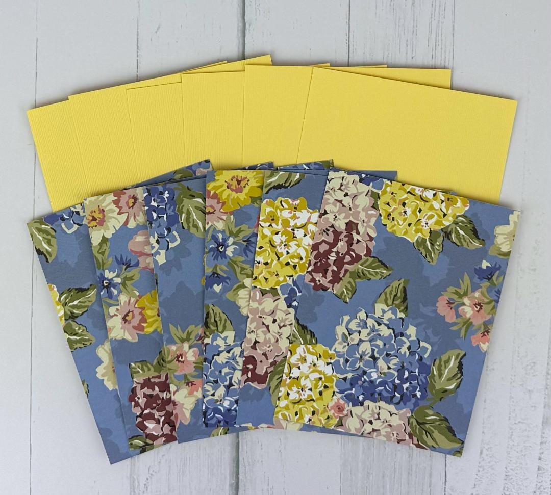 Hydrangea Flower Card Making Kit for Adults to DIY 6 Handmade A2 Cards ...