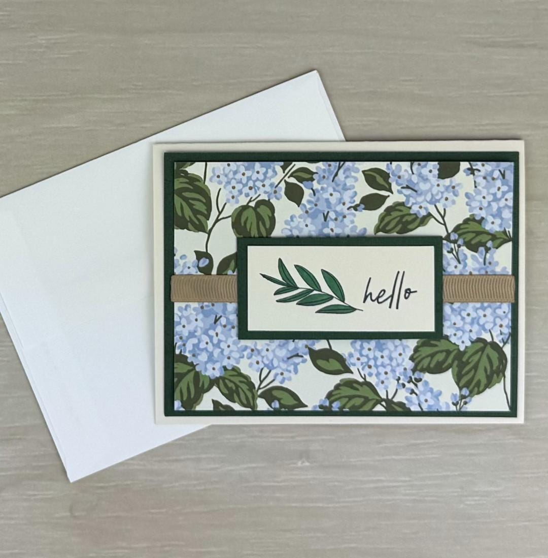 Blue Hydrangea Flower Card Making Kit for Adults, Set of 6 Hello DIY ...