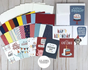 Birthday Card Making Kit, Make Your Own Cards, DIY Card Kit, Birthday Cards for Boys, Birthday Card Kits, Birthday Card Variety Pack, Craft