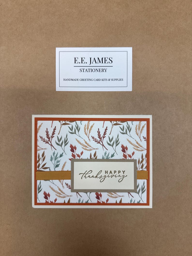 Thanksgiving Card Making Kit for Adults to DIY 6 Autumn Greeting Cards: Easy DIY Papercraft Card Making Supplies for Beginner Fall Craft Kit image 14